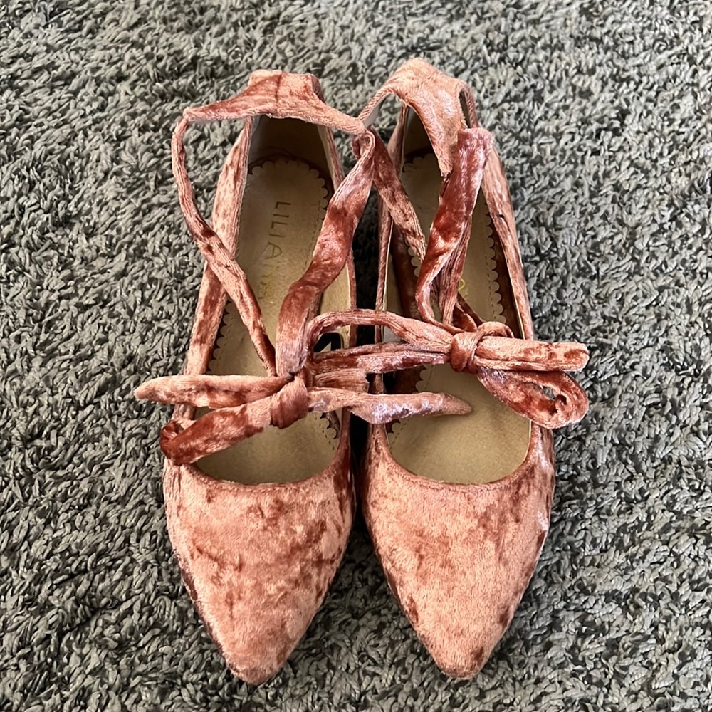 Pink Suede Ballet Flats